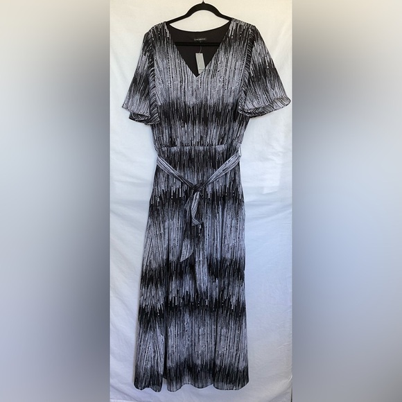 Lane Bryant Black and White Sheath Maxi Dress - Picture 1 of 10